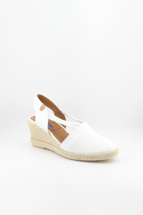 Verbenas Pleated Slingback Espadrille Wedge Sandals